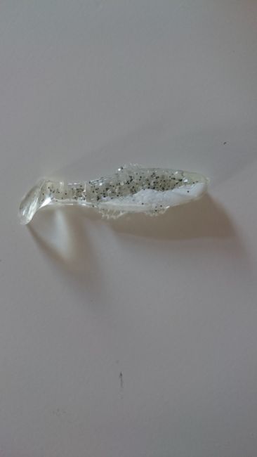 Relax Snapper 5cm weiß glitter