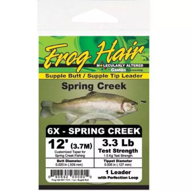 Frog Hair Spring Creek Vorfach 12' 4X