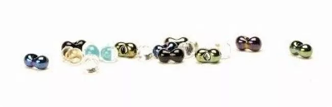 Glass Damsel Twin Eye Beads 20 Stück