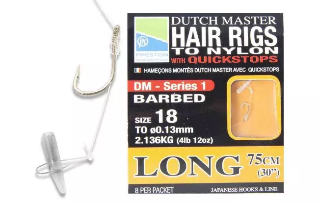 Preston Dutch Master Hair Rig Long 30 Barbed