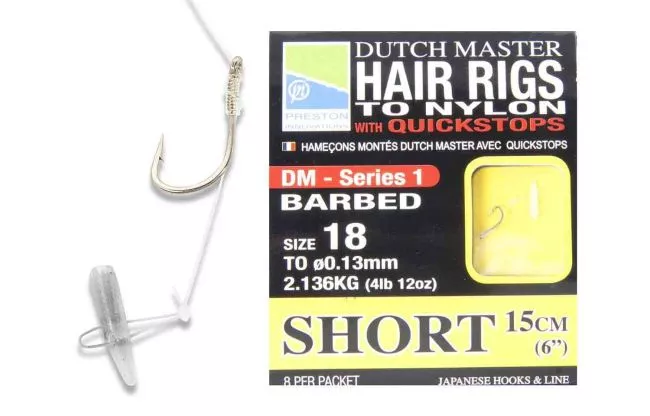 Preston Dutch Master Hair Rig Short 6 Barbed
