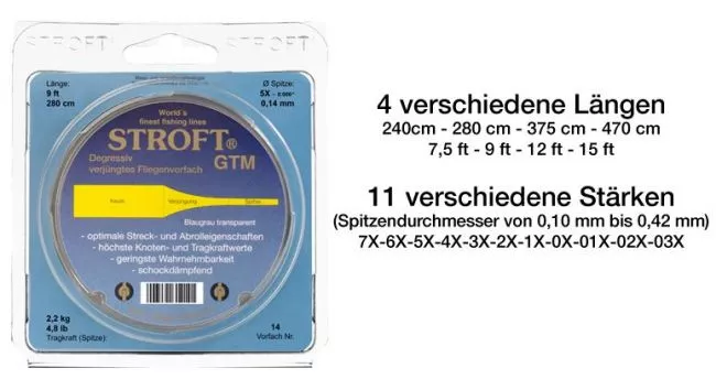 Stroft GTM Fliegenvorfach 9ft/280cm