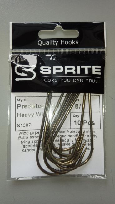 redatSprite Por S1087 Single Heavy Wire Hook 8/0