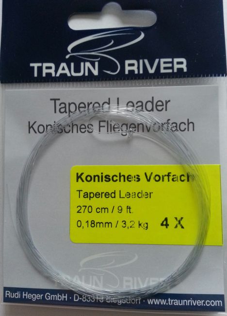 Traun River Fliegenvorfächer 9Ft 2,70m