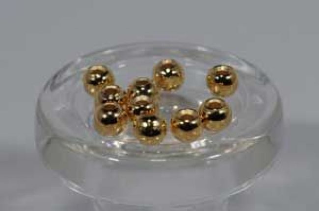 Tungstenperlen, geschlitzt  20 Stck. Gold