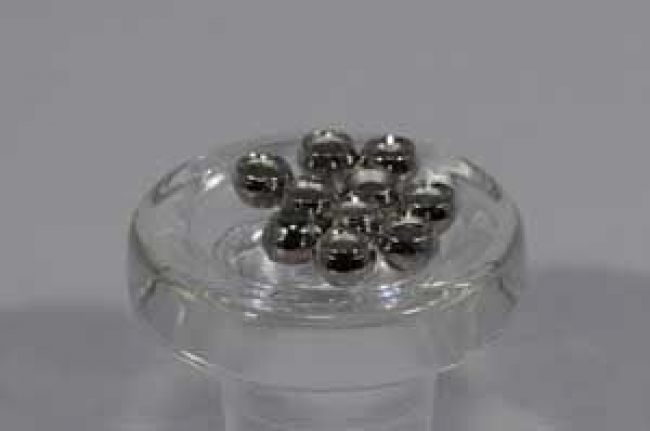 Tungstenperlen, geschlitzt 20 Stck.3mm Silber