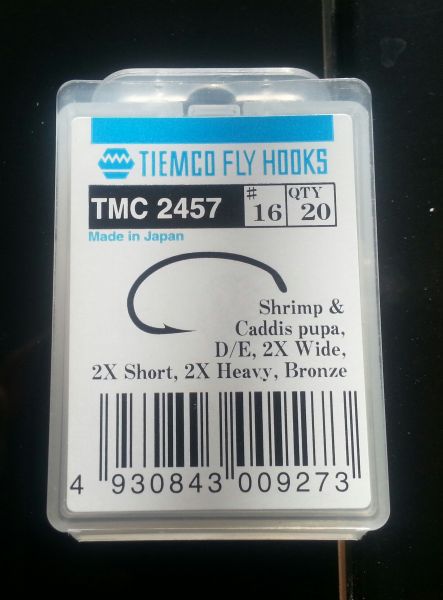 Tiemco 2457 Fliegenhaken 20 Stück