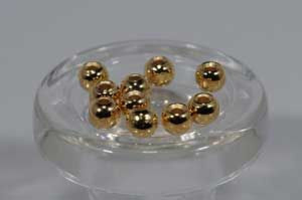 Tungstenperlen, geschlitzt  20 Stck. Gold